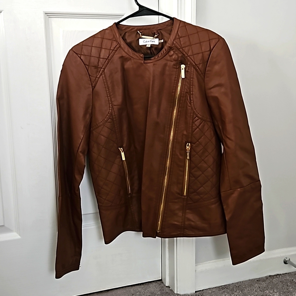 Calvin Klein Faux Leather Jacket